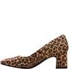 CLARKS WOMENS LOW HEEL COURT SHOE - LEOPARD ANIMAL PRINT